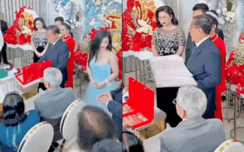 Cô dâu nhận của hồi môn chỉ "sương sương" 30 cây vàng