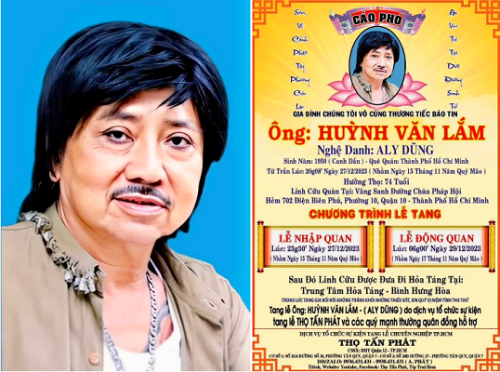 Tài tử phim "Biệt động Sài Gòn" Aly Dũng qua đời, đồng nghiệp thương tiếc