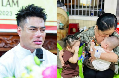 Lê Dương Bảo Lâm bật khóc trong 49 ngày mẹ vợ
