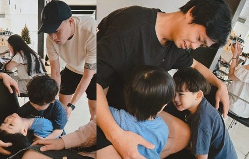 Công Phượng từ Nhật trở về, hiếm hoi lộ diện ảnh quý tử, cộng đồng mạng khen hưởng toàn gen trội