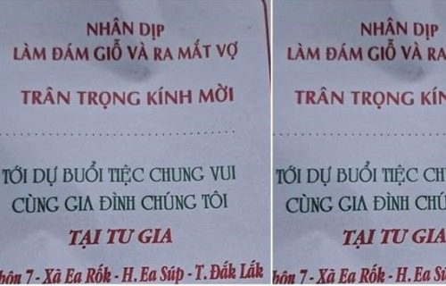 Xôn xao tấm thiệp mời dự đám giỗ vợ cũ và ra mắt vợ mới của cụ ông 81 tuổi