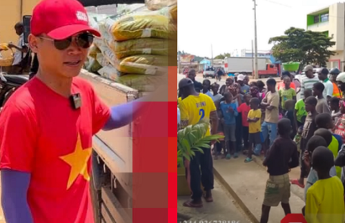 Anh trai Quang Linh náo loạn cả con phố tại Angola, người dân vây kín lối ra vào