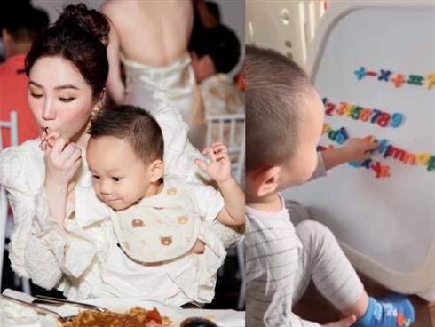Bảo Thy khoe con trai 2 tuổi đọc bảng chữ cái tiếng Anh, choáng ngợp với học phí của nhóc tỳ