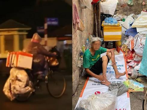 Xôn xao chuyện cụ bà ở nhà chục tỷ trên phố Hà Nội đi xin đồ từ thiện