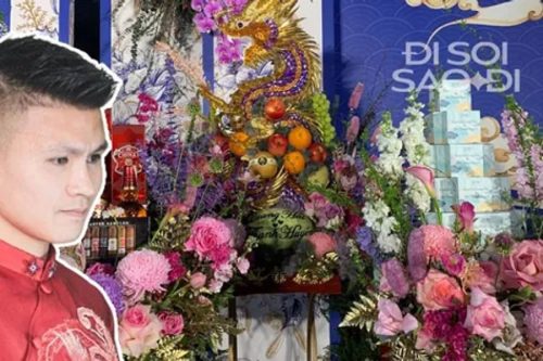 Đám hỏi Quang Hải - Chu Thanh Huyền: Tráp dát vàng, đính 700 viên đá