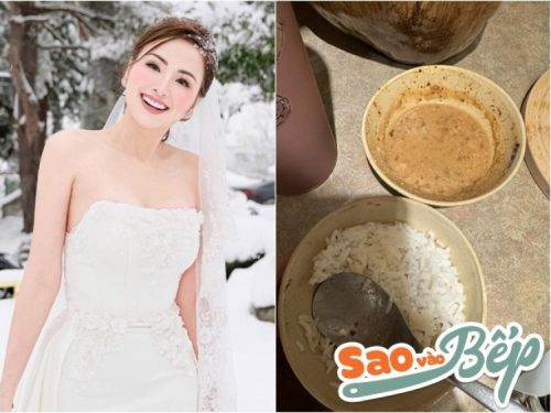 Sau đám cưới lần 3, HH Diễm Hương đăng bữa cơm đơn sơ ở xứ người khiến CĐM xôn xao