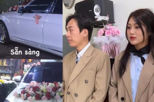 Tiktoker Phạm Vinh lái Maybach giá chục tỷ đi rước dâu, phủ nhận cưới chạy bầu