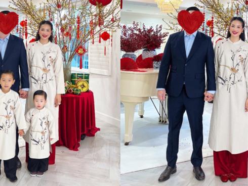 Phạm Hương đón Tết Việt trên đất Mỹ, hiếm hoi cho ông xã lộ diện!