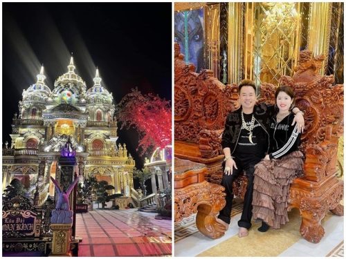 Choáng ngợp tòa lâu dài dát vàng "khủng" của đại gia Nghệ An