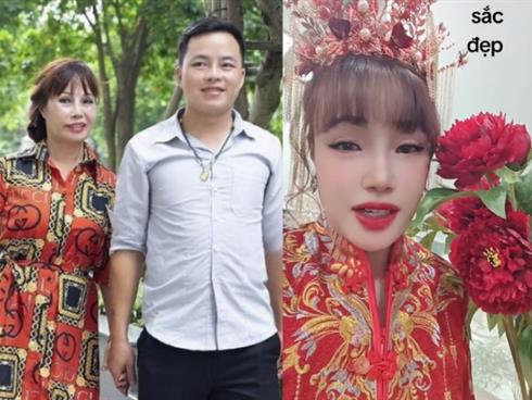 Cô dâu U70 cưới chàng trai kém 36 tuổi gây chú ý với diện mạo mới