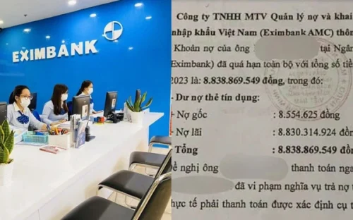 Khách hàng vay thẻ tín dụng Eximbank 8,5 triệu, 10 năm sau mang nợ gần 9 tỷ đồng lên tiếng