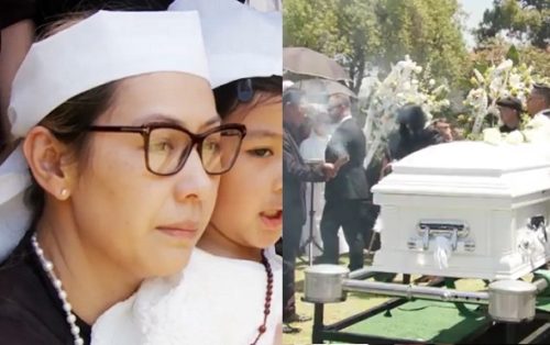 Vợ con nghẹn ngào tiễn đưa người mẫu Đức Tiến về nơi an nghỉ cuối cùng