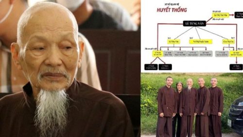 Sơ đồ huyết thống của Tịnh Thất Bồng Lai bóc mẽ bản chất của Lê Tùng Vân