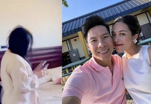 Vợ chồng "Osen" Ngọc Mai bị chỉ trích vì lá cờ lạ ở đầu giường