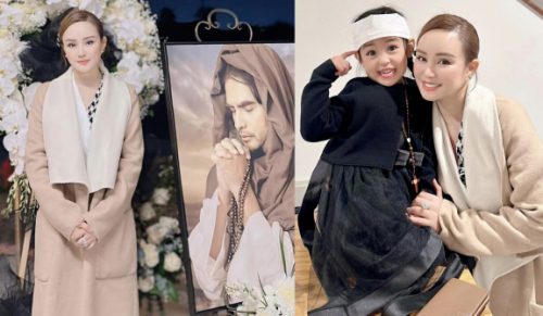 Vy Oanh gây tranh cãi vì tươi cười chụp hình khi dự tang lễ cố người mẫu Đức Tiến?