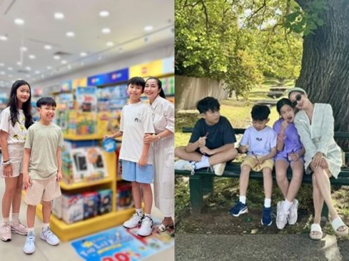 Các con Ốc Thanh Vân thay đổi sau nửa năm sang Úc, cậu cả 13 tuổi đã cao bằng mẹ