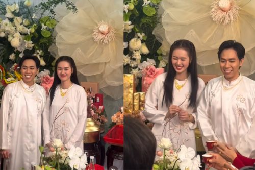 Anh Đức và vợ tổ chức lễ gia tiên vào sáng nay, cô dâu chú rể tình tứ trong ngày trọng đại