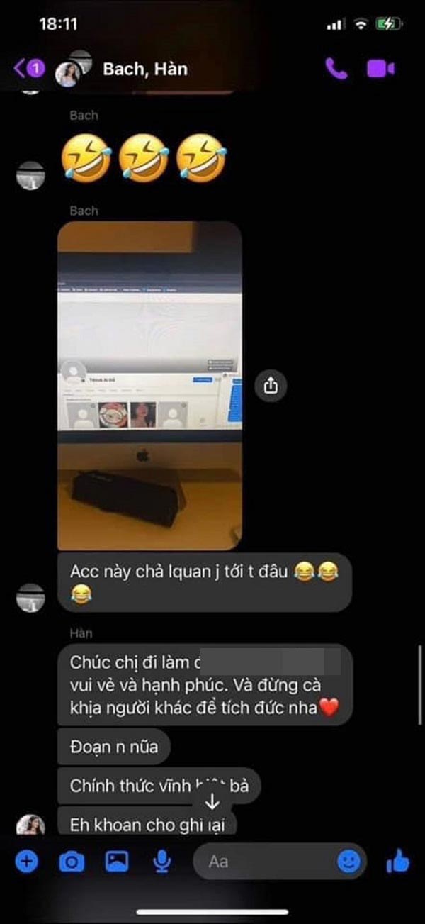 tin nhắn tăng mỹ hàn nói xấu người yêu cũ của hieuthuhai