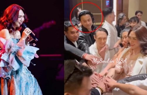Mai Tài Phến theo Mỹ Tâm sang tận Mỹ lưu diễn, bị phát hiện trà trộn đám đông?