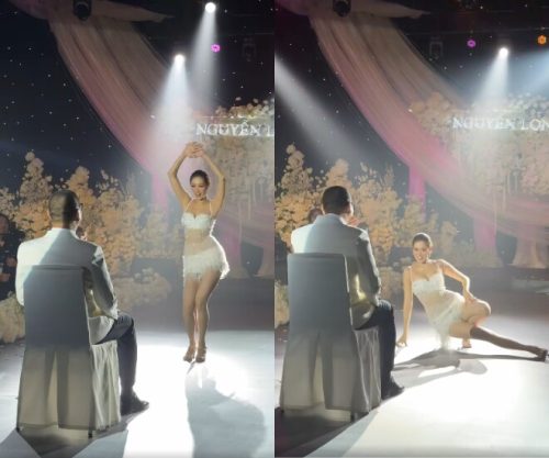 Khánh Vân gây tranh cãi vì nhảy sexy trước mặt chồng và dàn khách mời